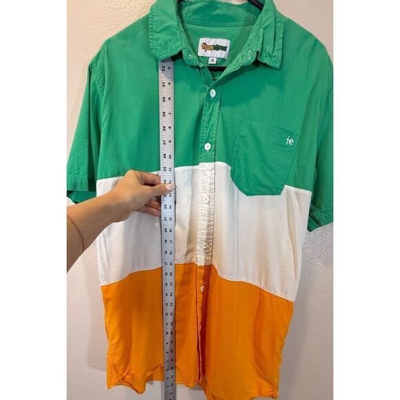 TIPSY ELVES ST. PATRICK DAYS IRISH FLAG BUTTON DOWN SHIRT MEN'S LARGE - Picture 8 of 11